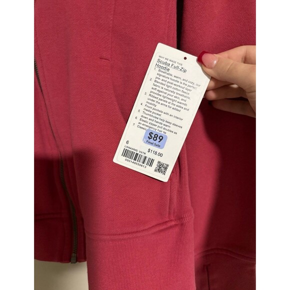 Lululemon “Vintage Rose” Scuba full zip 6 - Picture 3 of 4